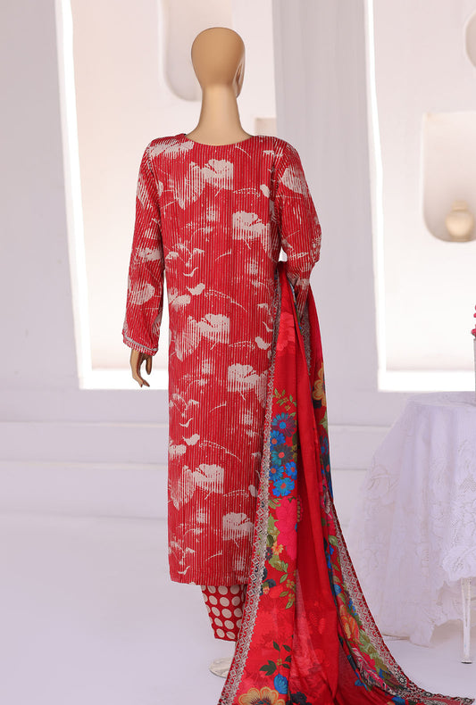 Linen Wintry Co Ords by HZ Textiles Printed Linen Suit Unstitched 3 Piece LW-5050 Vol 01