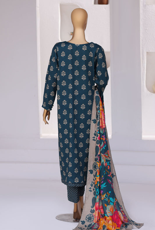 Linen Wintry Co Ords by HZ Textiles Printed Linen Suit Unstitched 3 Piece LW-5051 Vol 01