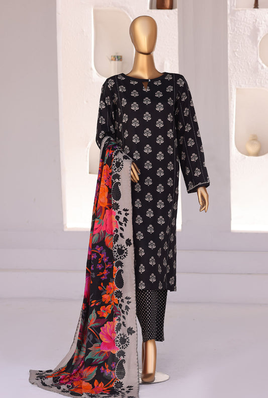 Linen Wintry Co Ords by HZ Textiles Printed Linen Suit Unstitched 3 Piece LW-5052 Vol 01