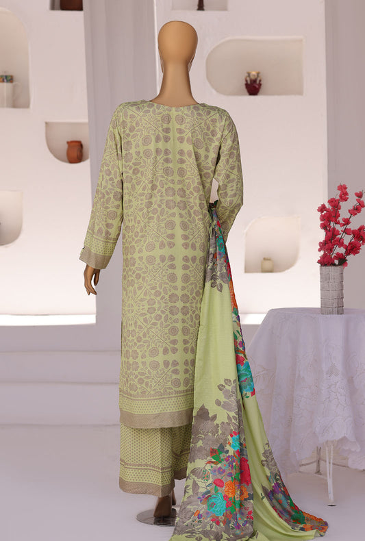 Linen Wintry Co Ords by HZ Textiles Printed Linen Suit Unstitched 3 Piece LW-5053 Vol 01