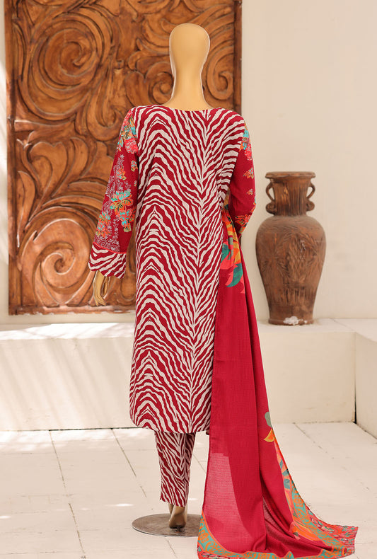 Linen Wintry Co Ords by HZ Textiles Printed Linen Suit Unstitched 3 Piece LW-5065 Vol 02