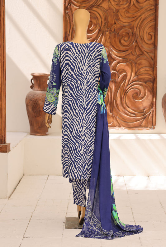 Linen Wintry Co Ords by HZ Textiles Printed Linen Suit Unstitched 3 Piece LW-5066 Vol 02
