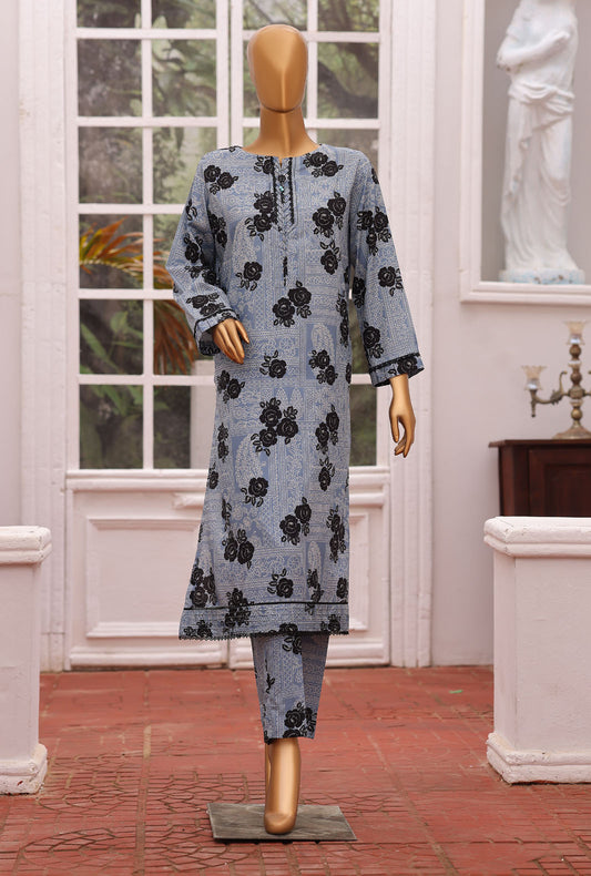 Linen Wintry Co Ords by HZ Textiles Printed Linen Suit Unstitched 2 Piece LWC-5087