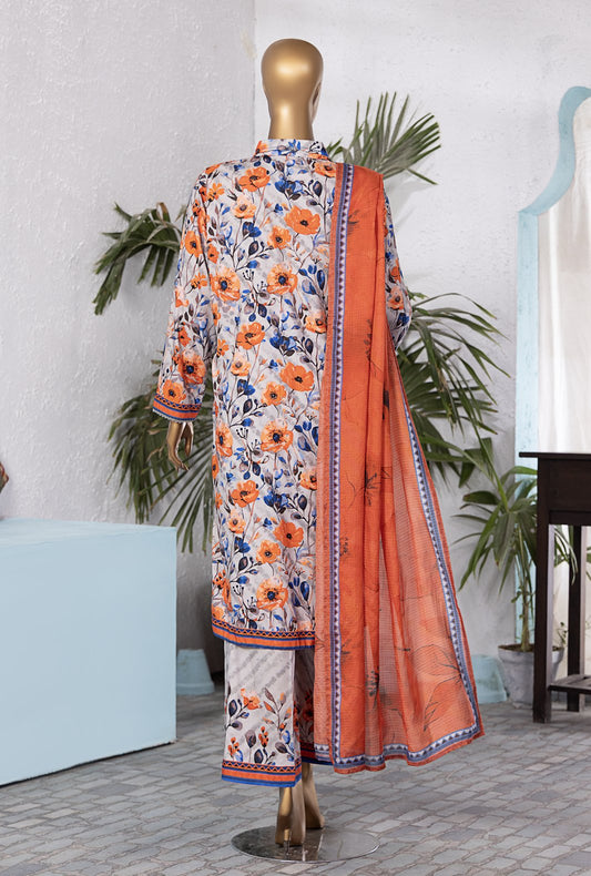 Linen Wintry by HZ Textiles Printed Linen Suit Unstitched 3 Piece LWP-1303 - Winter Collection