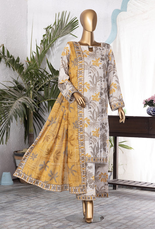 Linen Wintry by HZ Textiles Printed Linen Suit Unstitched 3 Piece LWP-1305 - Winter Collection