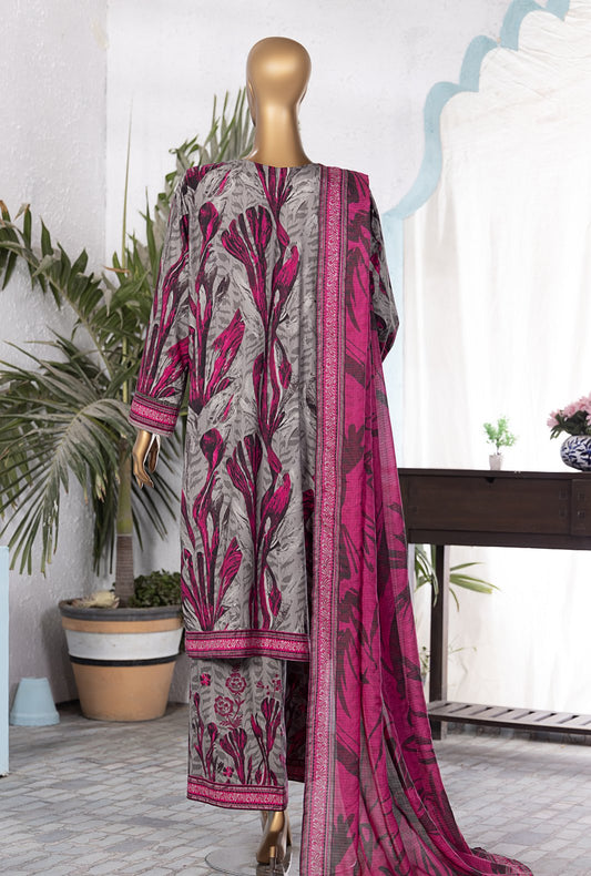 Linen Wintry by HZ Textiles Printed Linen Suit Unstitched 3 Piece LWP-1306 - Winter Collection