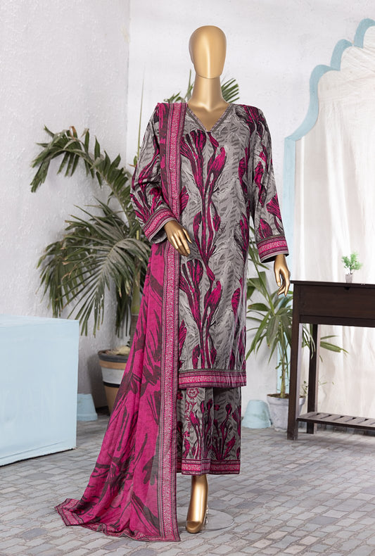 Linen Wintry by HZ Textiles Printed Linen Suit Unstitched 3 Piece LWP-1306 - Winter Collection