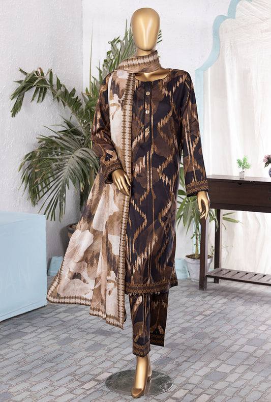 Linen Wintry by HZ Textiles Printed Linen Suit Unstitched 3 Piece LWP-1307 - Winter Collection