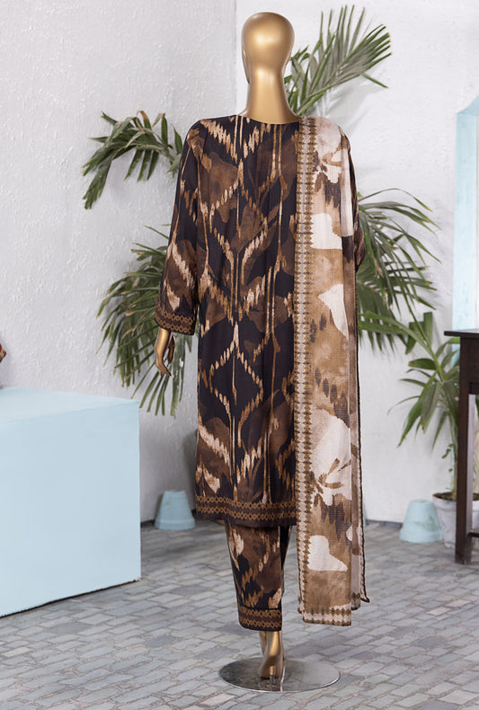 Linen Wintry by HZ Textiles Printed Linen Suit Unstitched 3 Piece LWP-1307 - Winter Collection