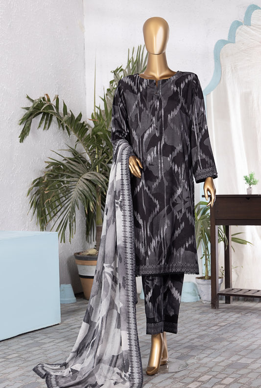Linen Wintry by HZ Textiles Printed Linen Suit Unstitched 3 Piece LWP-1308 - Winter Collection