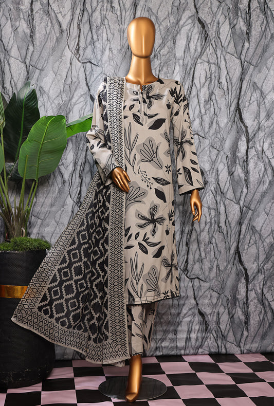 Linen Wintry by HZ Textiles Printed Linen Suit Unstitched 3 Piece LWP-1315 Vol-3 - Winter Collection