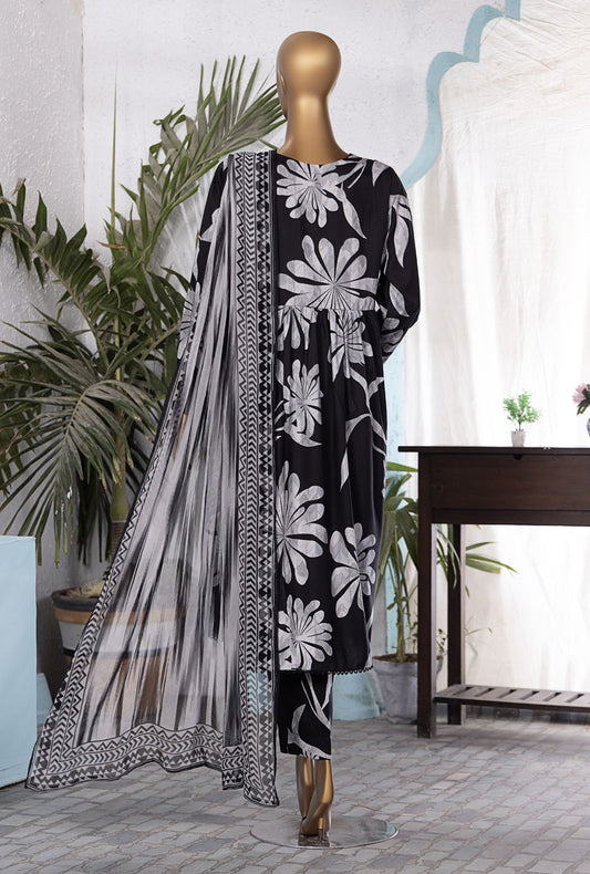 Linen Wintry by HZ Textiles Printed Linen Suit Unstitched 3 Piece LWP-1317 - Winter Collection