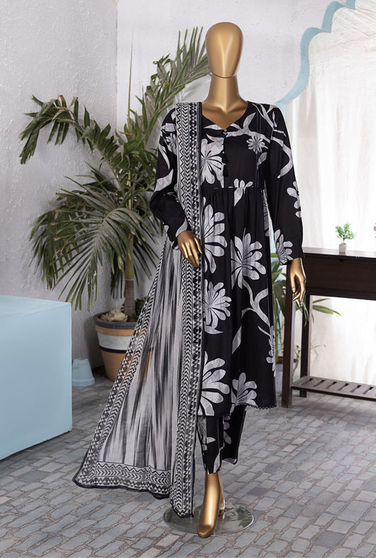 Linen Wintry by HZ Textiles Printed Linen Suit Unstitched 3 Piece LWP-1317 - Winter Collection