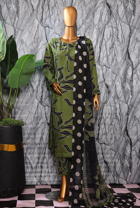 Linen Wintry by HZ Textiles Printed Linen Suit Unstitched 3 Piece LWP-1319 - Winter Collection