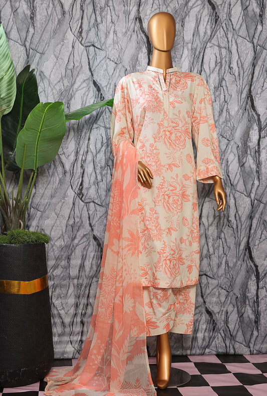 Linen Wintry by HZ Textiles Printed Linen Suit Unstitched 3 Piece LWP-1320 - Winter Collection