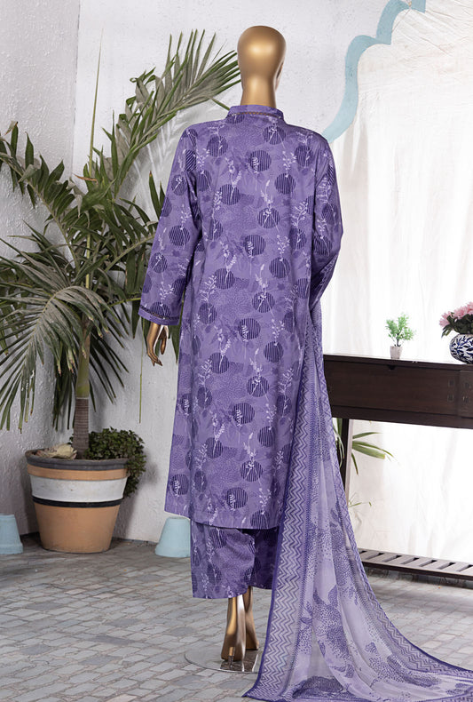 Linen Wintry by HZ Textiles Printed Linen Suit Unstitched 3 Piece LWP-1323 - Winter Collection
