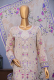 Mehak Embroidered Cross Slub Unstitched Suit by HZ Textiles MCE - 3043