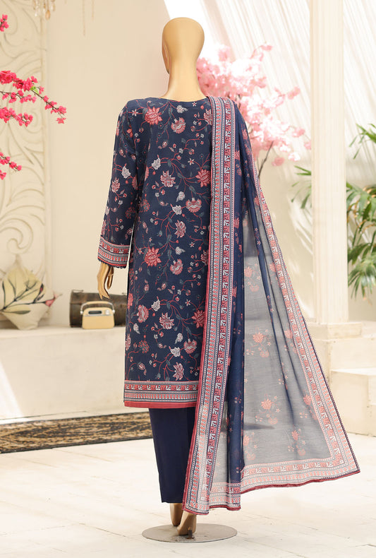Mehak by HZ Textiles Embroidered Lawn Suit Unstitched 3 Piece MCE - 3152