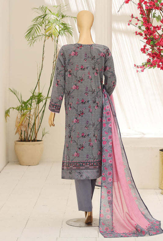 Mehak by HZ Textiles Embroidered Lawn Suit Unstitched 3 Piece MCE - 3163