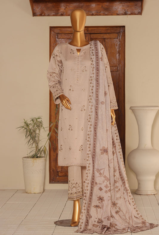Mayaar Embroidered Cotton Unstitched Suit by HZ Textiles MEC - 01