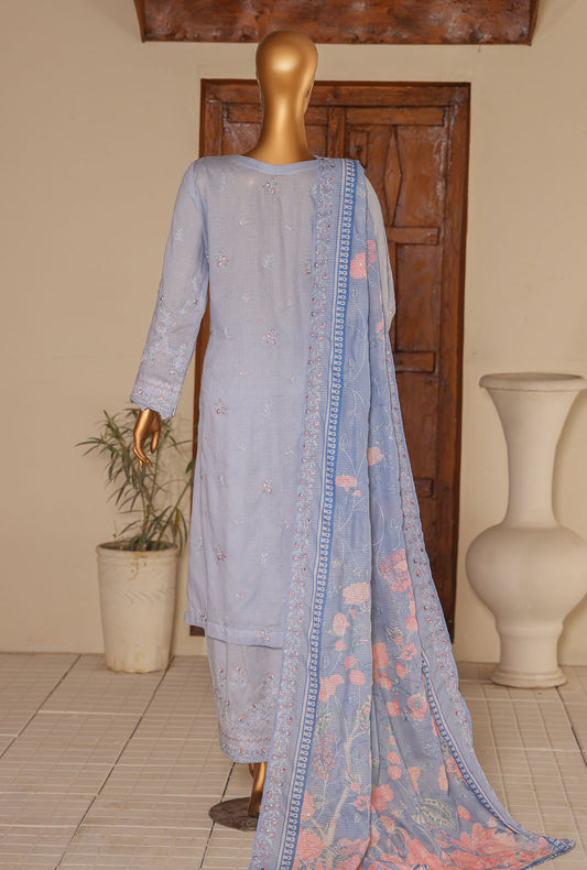 Mayaar Embroidered Cotton Unstitched Suit by HZ Textiles MEC - 02