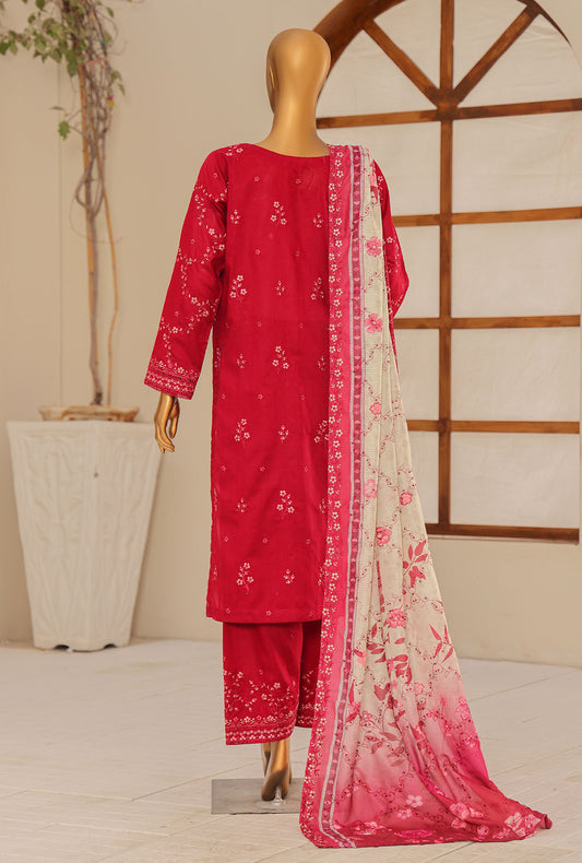 Mayaar Embroidered Cotton Unstitched Suit by HZ Textiles MEC - 05