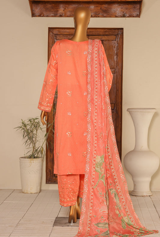 Mayaar Embroidered Cotton Unstitched Suit by HZ Textiles MEC - 09