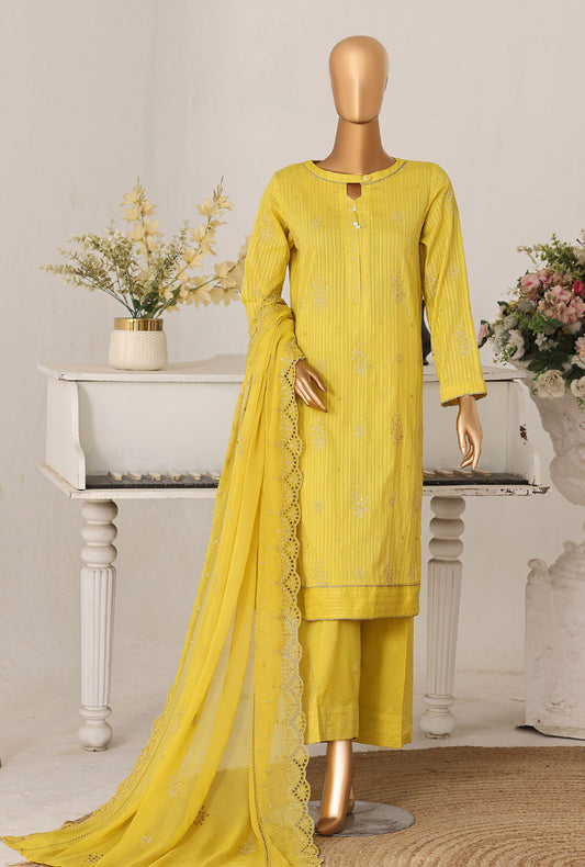 Mayaar by HZ Textiles Embroidered Linokara Suit Unstitched 3 Piece MEC - 7031
