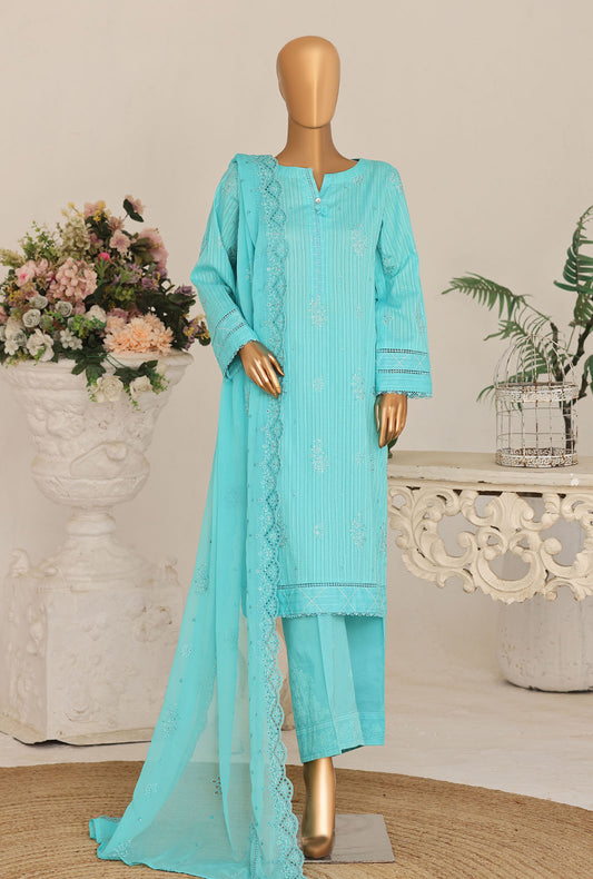 Mayaar by HZ Textiles Embroidered Linokara Suit Unstitched 3 Piece MEC - 7032