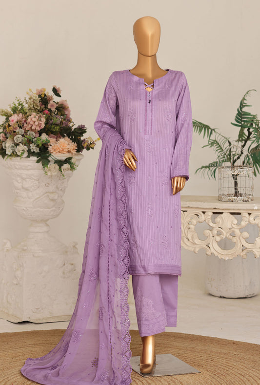 Mayaar by HZ Textiles Embroidered Linokara Suit Unstitched 3 Piece MEC - 7033