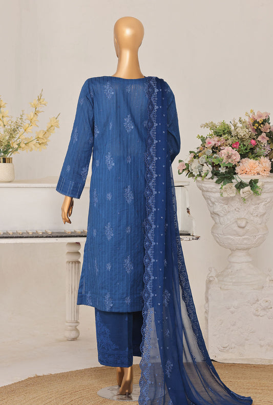 Mayaar by HZ Textiles Embroidered Linokara Suit Unstitched 3 Piece MEC - 7035