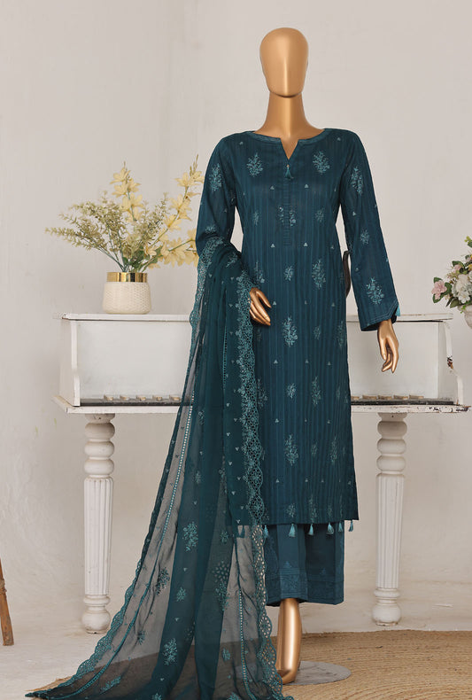 Mayaar by HZ Textiles Embroidered Linokara Suit Unstitched 3 Piece MEC - 7037