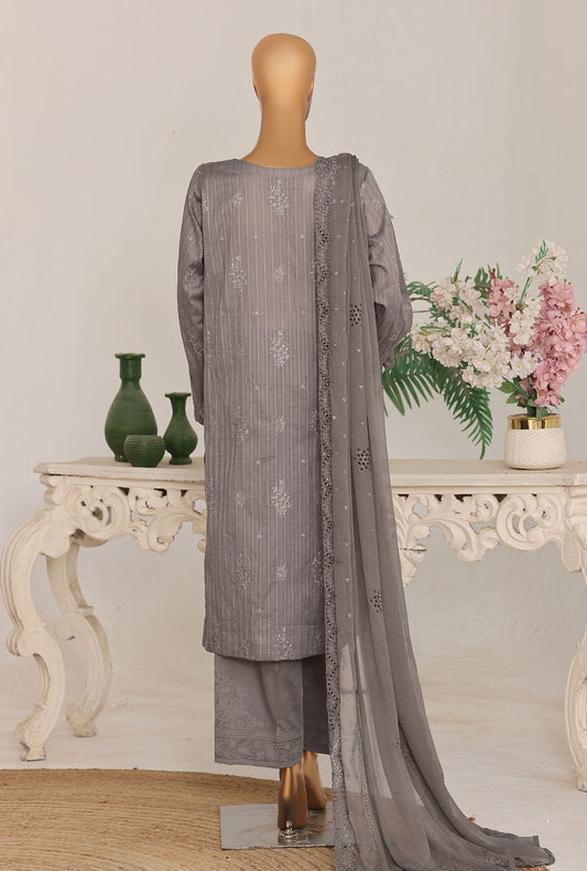 Mayaar by HZ Textiles Embroidered Linokara Suit Unstitched 3 Piece MEC - 7038