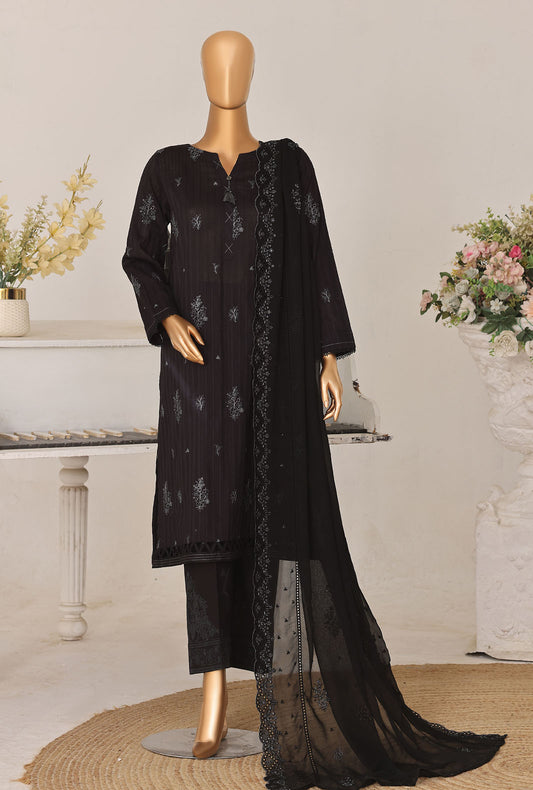 Mayaar by HZ Textiles Embroidered Linokara Suit Unstitched 3 Piece MEC - 7041