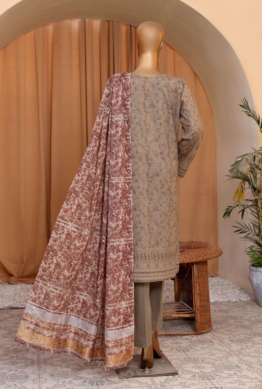 3 Piece Unstitched - Mahee Embroidered Lawn Suit MEJ-907