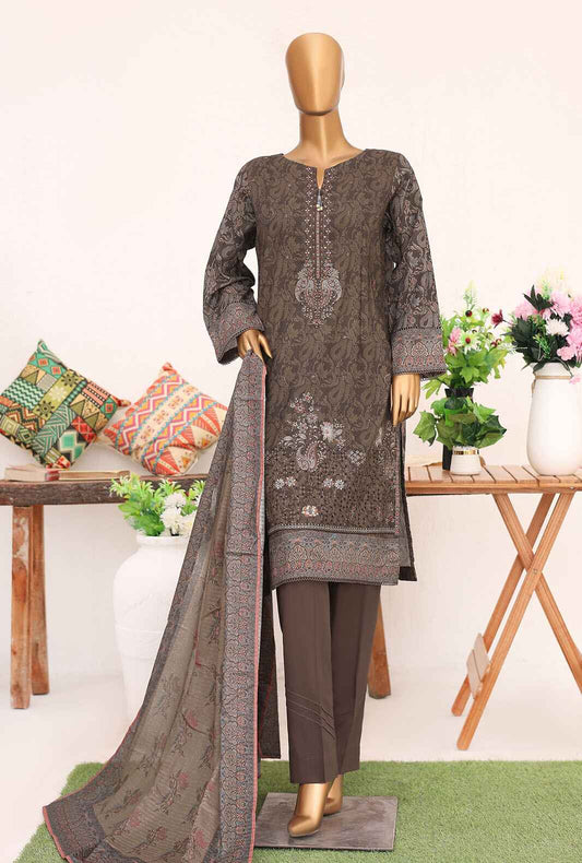 3 Piece Unstitched - Mehak Mid Summer Digital Printed lawn Suit - MEK-133