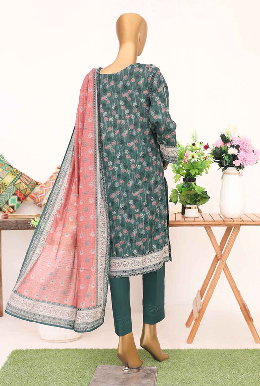 3 Piece Unstitched - Mehak Mid Summer Digital Printed lawn Suit - MEK-137