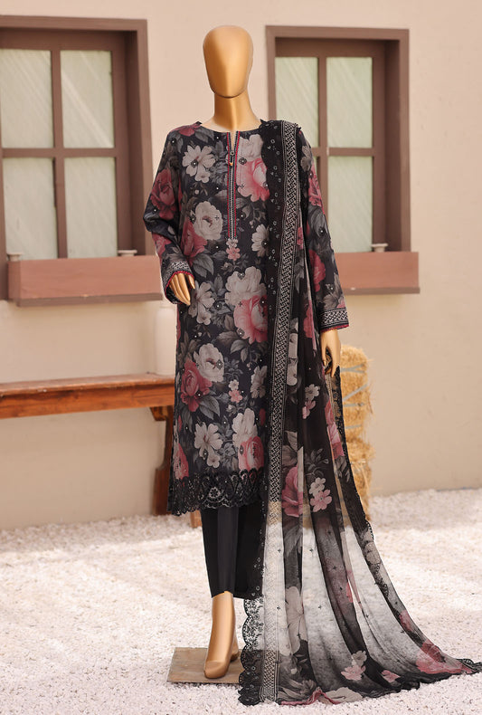 Mystic Floral by HZ Textiles Embroidered Lawn Unstitched 3 Piece Suit MFE - 3271