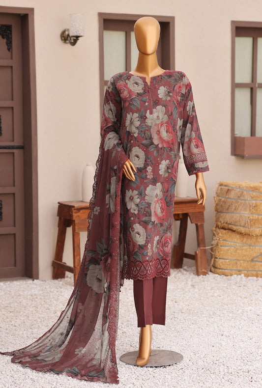 Mystic Floral by HZ Textiles Embroidered Lawn Unstitched 3 Piece Suit MFE - 3272