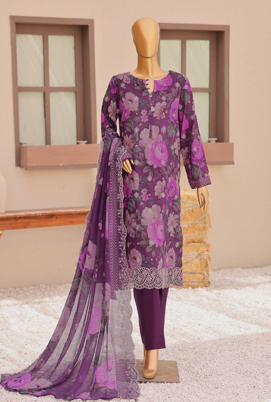 Mystic Floral by HZ Textiles Embroidered Lawn Unstitched 3 Piece Suit MFE - 3274