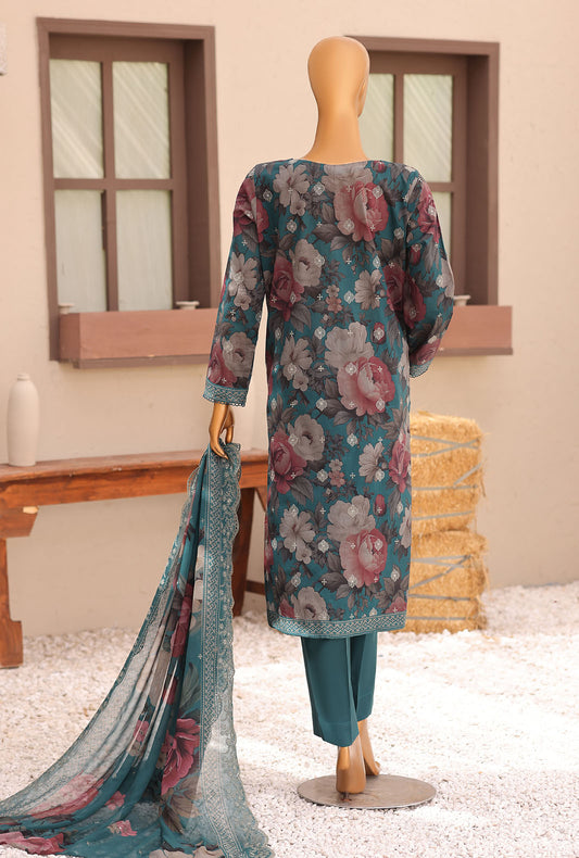 Mystic Floral by HZ Textiles Embroidered Lawn Unstitched 3 Piece Suit MFE - 3275