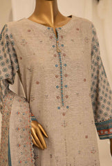 3 Piece Unstitched - Meeraki Khaddar Embroidered - MKE-02