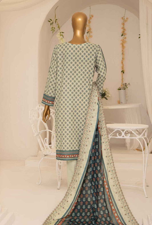 3 Piece Unstitched - Meraki Khaddar Embroidered - MKE-02