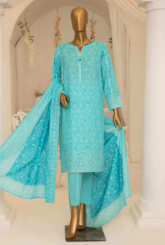 3 Piece Unstitched - Meeraki Khaddar Embroidered - MKE-07