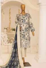 3 Piece Unstitched - Meeraki Khaddar Embroidered - MKE-09