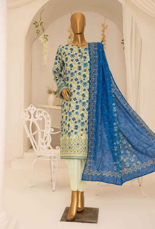 3 Piece Unstitched - Meraki Khaddar Embroidered - MKE-11