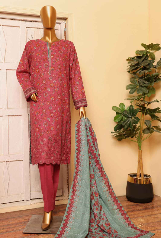 3 Piece Unstitched - Meraki Khaddar Embroidered - MKE-19