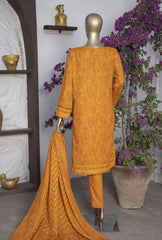 3 Piece Unstitched - Meeraki Khaddar Embroidered - MKE-33