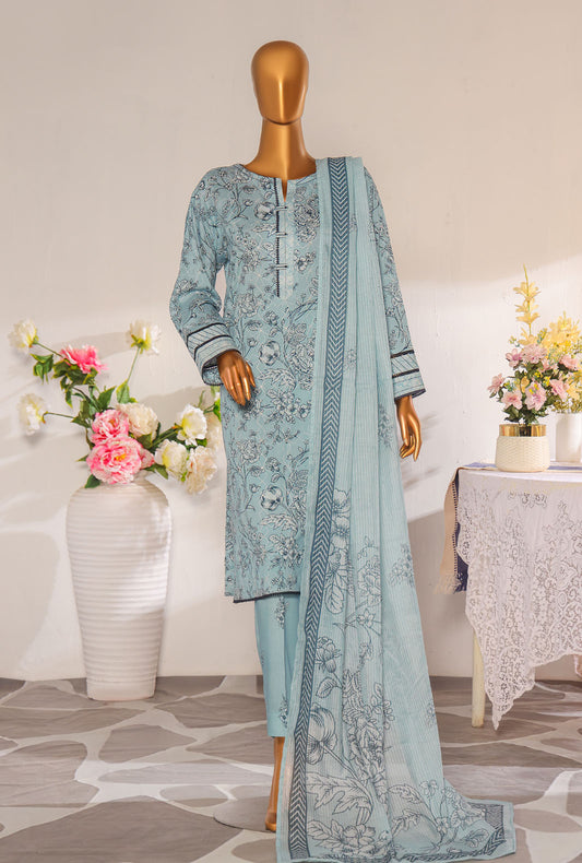 Mother by HZ Textiles Embroidered Linen Suit Unstitched 3 Piece MLE - 1386