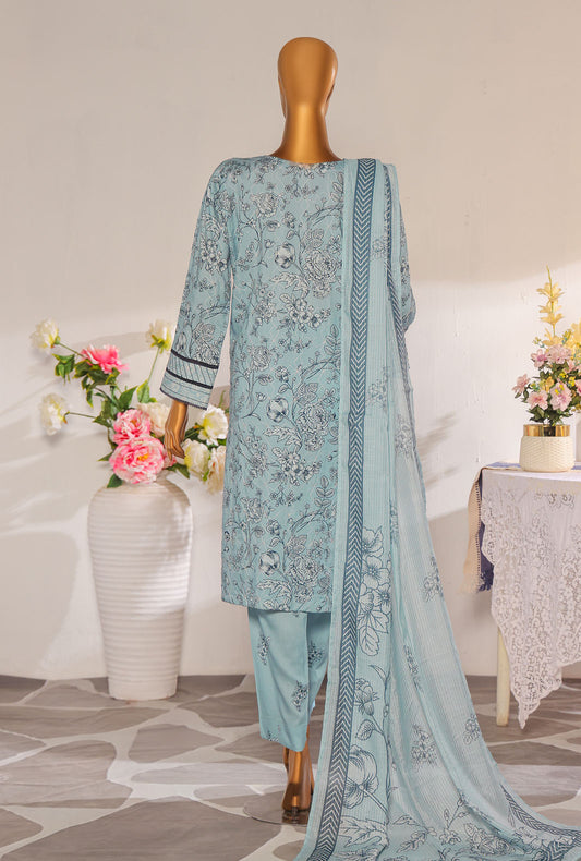 Mother by HZ Textiles Embroidered Linen Suit Unstitched 3 Piece MLE - 1386